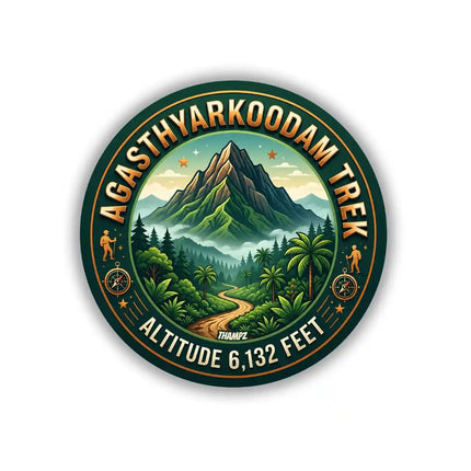 Agasthyarkoodam Trek Kerala Pin Badge – 6,132 FT Mountain Adventure Travel Souvenir