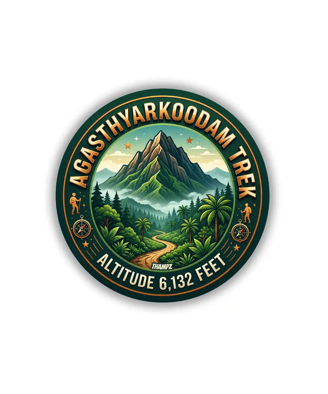 Agasthyarkoodam Trek Kerala Pin Badge – 6,132 FT Mountain Adventure Travel Souvenir