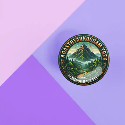 Agasthyarkoodam Trek Kerala Pin Badge – 6,132 FT Mountain Adventure Travel Souvenir