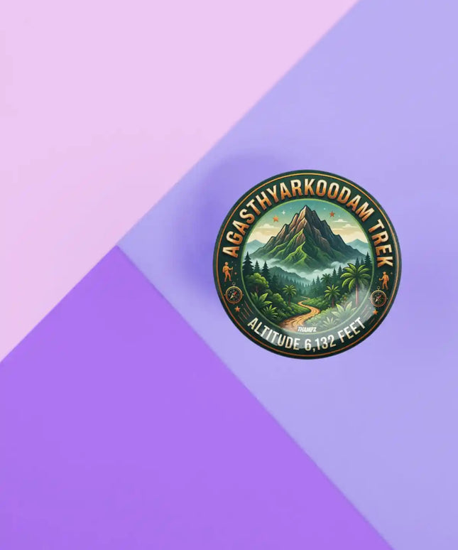 Agasthyarkoodam Trek Kerala Pin Badge – 6,132 FT Mountain Adventure Travel Souvenir
