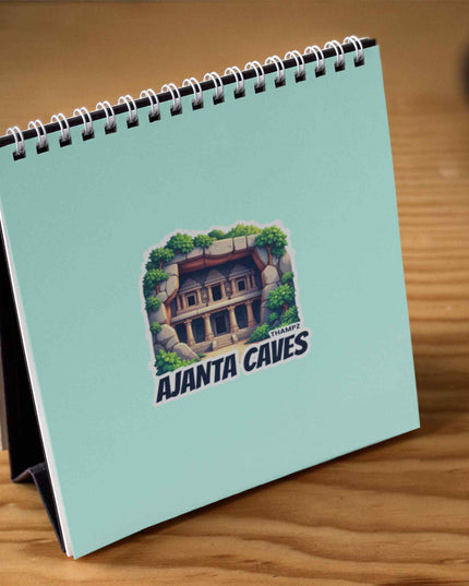 Ajanta Caves Heritage Vinyl Travel Sticker