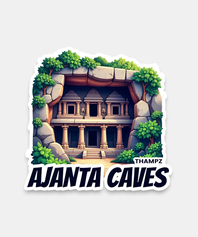 Ajanta Caves Heritage Vinyl Travel Sticker