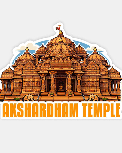 Akshardham Temple Delhi Travel Sticker