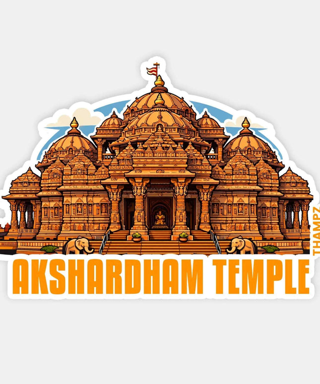 Akshardham Temple Delhi Travel Sticker