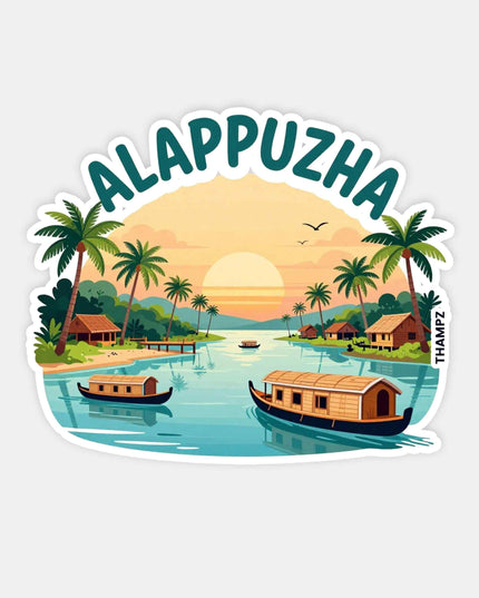 Alappuzha Backwaters Travel Sticker