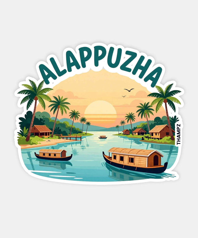 Alappuzha Backwaters Travel Sticker