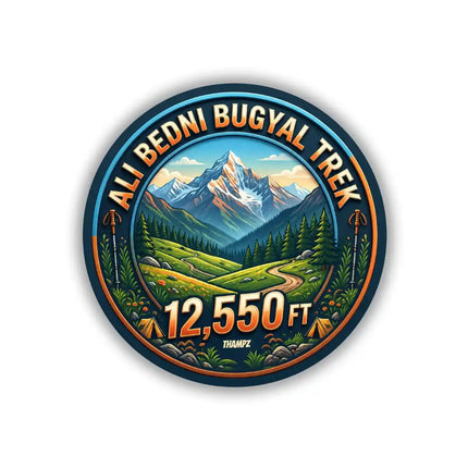 Ali Bedni Bugyal Trek Himalayan Pin Badge – 12,550 FT Mountain Adventure Travel Souvenir
