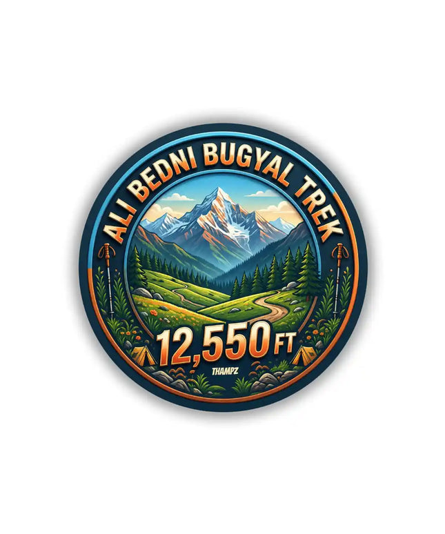 Ali Bedni Bugyal Trek Himalayan Pin Badge – 12,550 FT Mountain Adventure Travel Souvenir
