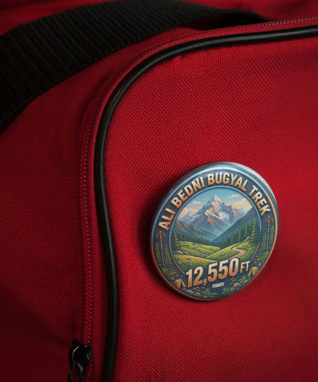 Ali Bedni Bugyal Trek Himalayan Pin Badge – 12,550 FT Mountain Adventure Travel Souvenir
