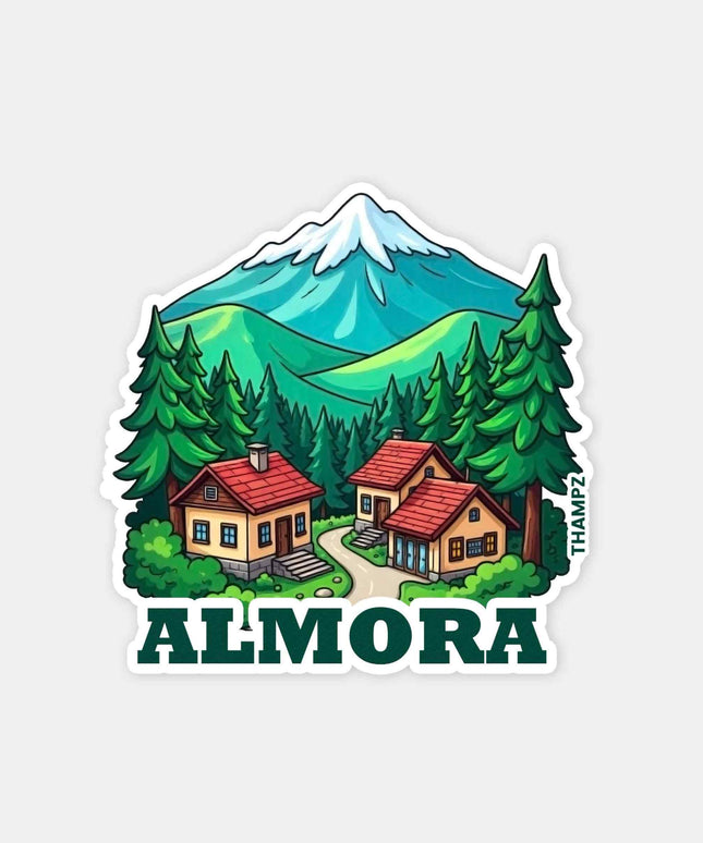 Almora Himalayan Hills Vinyl Travel Sticker