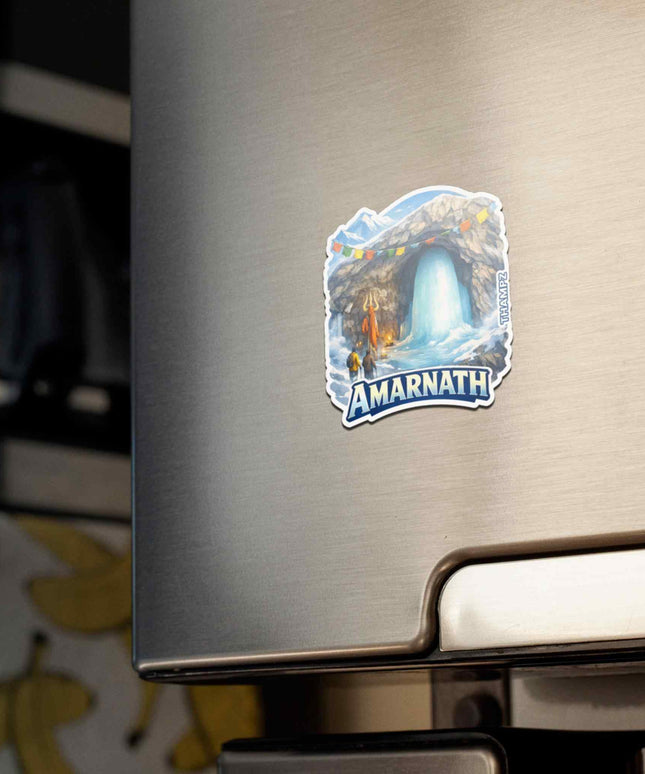 Amarnath Sacred Pilgrimage Fridge Magnet