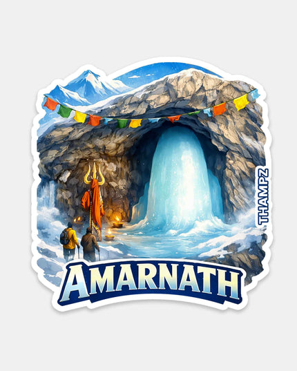 Amarnath Yatra Sacred Cave Vinyl Travel Sticker