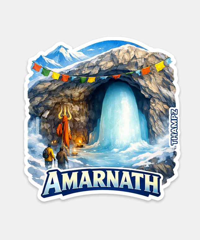 Amarnath Yatra Sacred Cave Vinyl Travel Sticker