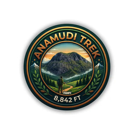 Anamudi Trek Kerala Pin Badge – 8,842 FT Mountain Adventure Travel Souvenir