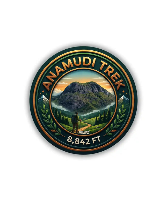 Anamudi Trek Kerala Pin Badge – 8,842 FT Mountain Adventure Travel Souvenir