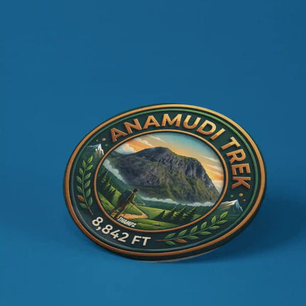 Anamudi Trek Kerala Pin Badge – 8,842 FT Mountain Adventure Travel Souvenir