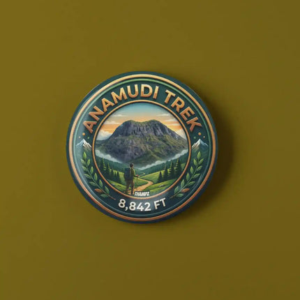 Anamudi Trek Kerala Pin Badge – 8,842 FT Mountain Adventure Travel Souvenir