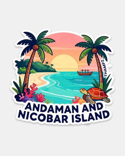 Andaman & Nicobar Islands Tropical Vinyl Sticker