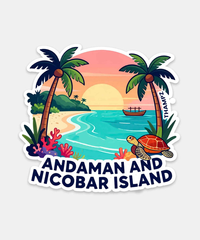 Andaman & Nicobar Islands Tropical Vinyl Sticker