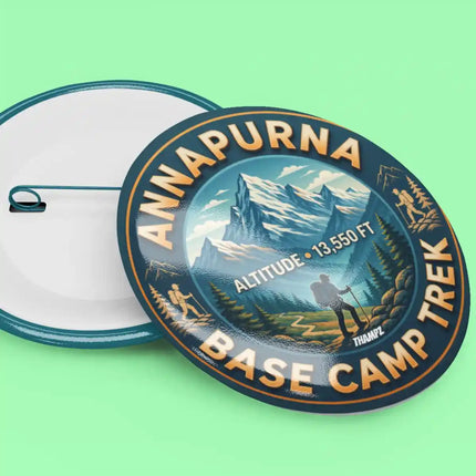 Annapurna Base Camp Trek Nepal Pin Badge – 13,550 FT Himalayan Mountain Travel Souvenir