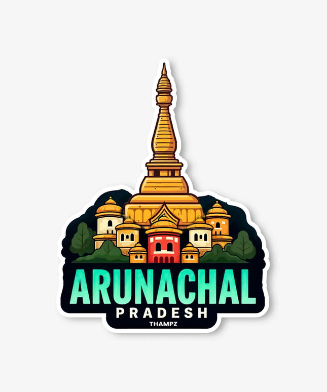 Arunachal Pradesh Buddhist Monastery Vinyl Sticker