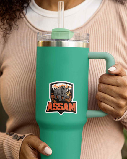 Assam One-Horned Rhino Wildlife Vinyl Sticker
