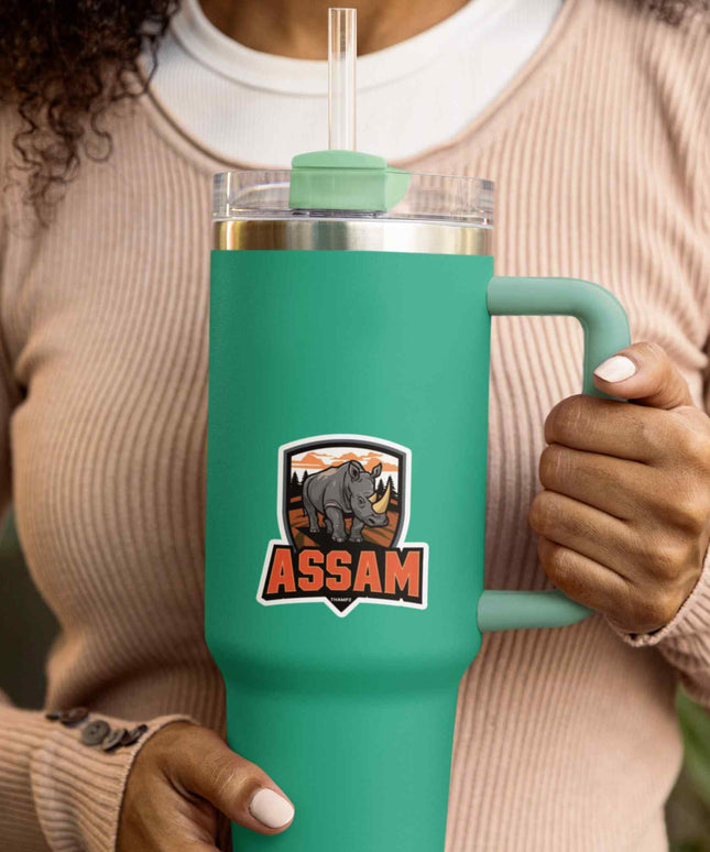 Assam One-Horned Rhino Wildlife Vinyl Sticker