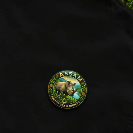 Assam Pin Badge – Land of Tea & Rhinos Travel Souvenir, State Collectible & Gift