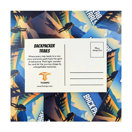 backpacker trails travel postcard photo postcard