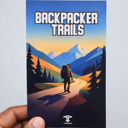 backpacker trails travel postcard photo postcard