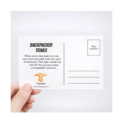 backpacker trails travel postcard photo postcard