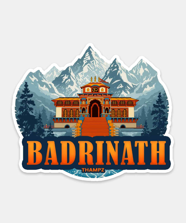Badrinath Himalayan Temple Vinyl Sticker