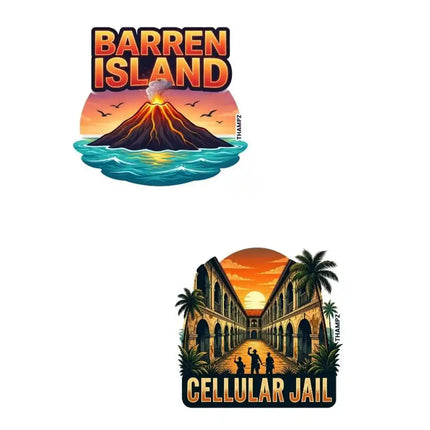 Barren Island & Cellular Jail Fridge Magnet – Andaman Travel Souvenir & Collectible