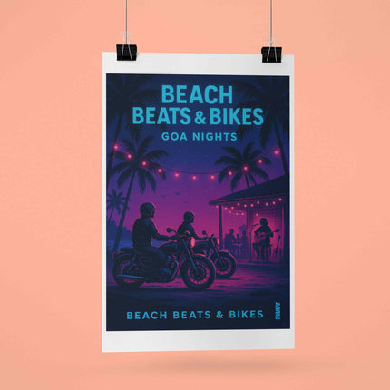 Beach Beats Bikes Poster Goa Nights Edition