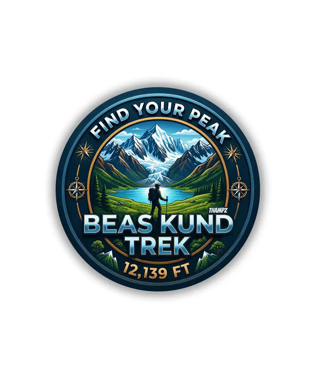 Beas Kund Trek Pin Badge – 12,139 FT Himalayan Adventure Travel Souvenir & Trekking Collectible
