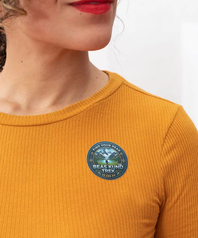 Beas Kund Trek Pin Badge – 12,139 FT Himalayan Adventure Travel Souvenir & Trekking Collectible