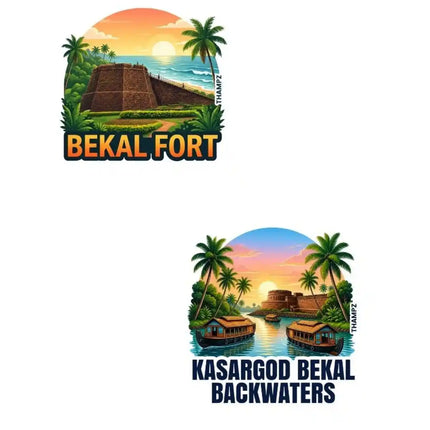 Bekal Fort & Kasaragod Bekal Backwaters Fridge Magnet – Kerala Travel Souvenir & Collectible