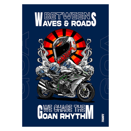 Between Waves & Roads – Goan Rhythm Rider Poster