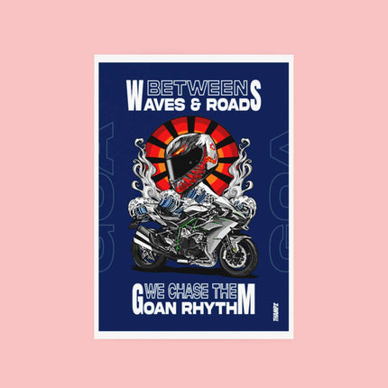 Between Waves Roads Goan Rhythm Rider Poster