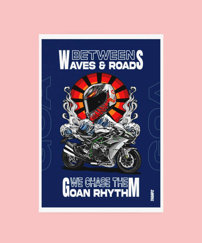 Between Waves Roads Goan Rhythm Rider Poster