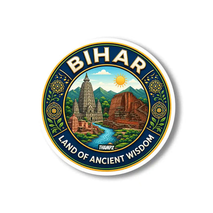 Bihar Pin Badge – Land of Ancient Wisdom Travel Souvenir, Heritage Collectible & Gift