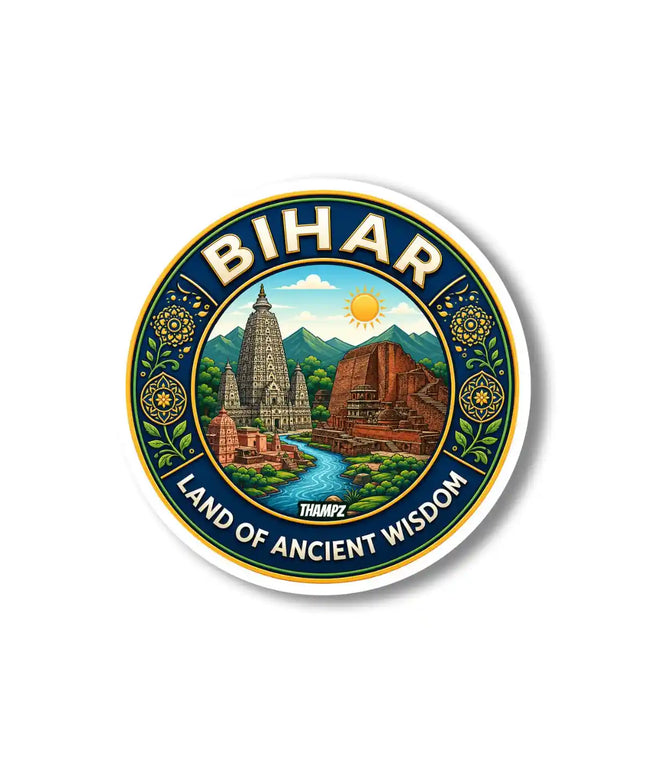 Bihar Pin Badge – Land of Ancient Wisdom Travel Souvenir, Heritage Collectible & Gift