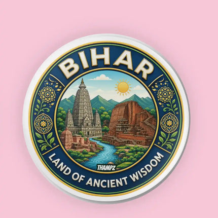Bihar Pin Badge – Land of Ancient Wisdom Travel Souvenir, Heritage Collectible & Gift