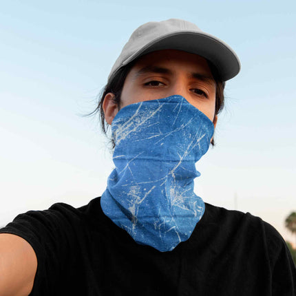 Blue Abstract Texture Seamless Unisex Bandana