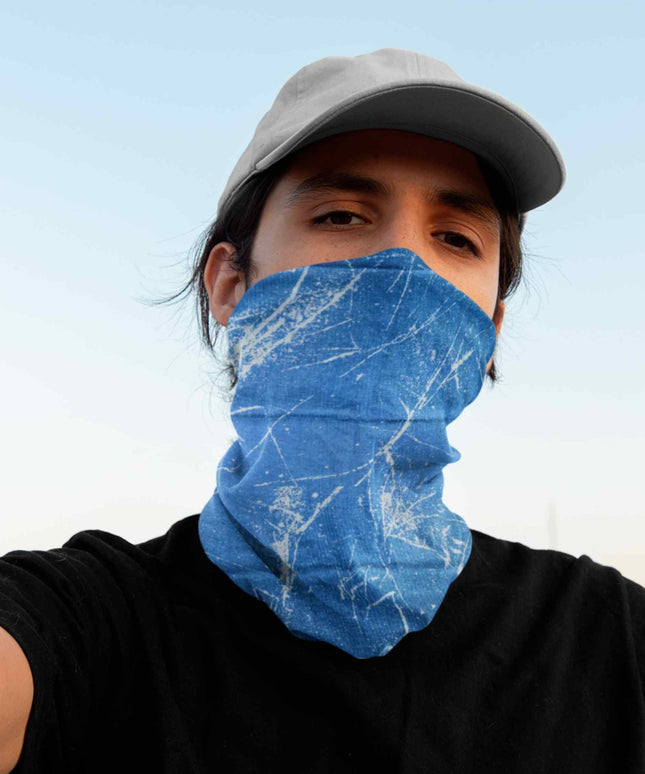 Blue Abstract Texture Seamless Unisex Bandana
