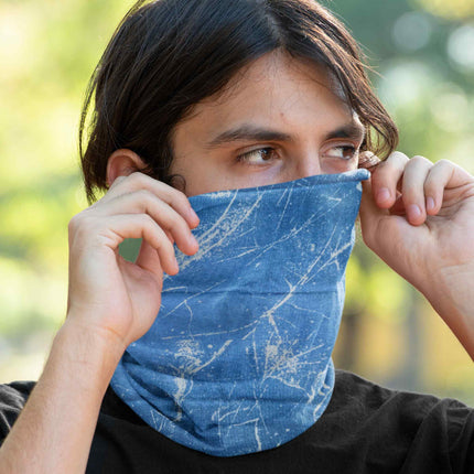 Blue Abstract Texture Seamless Unisex Bandana