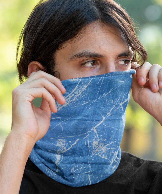Blue Abstract Texture Seamless Unisex Bandana