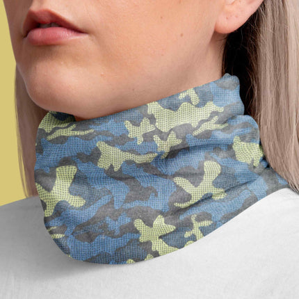 Blue Camo Print Seamless Unisex Bandana