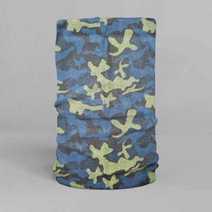 Blue Camo Print Seamless Unisex Bandana