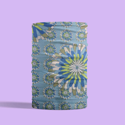 Blue & Green Mandala Print Seamless Unisex Bandana